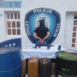 IAPEBM aprehendió a hombre en Tabay por posesión ilícita de arma de fuego y almacenamiento de 300 litros de gasolina