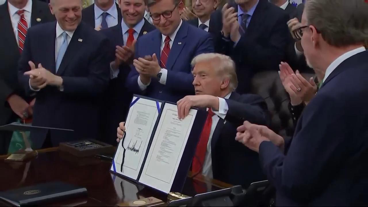 Trump signs government funding bill, ending shutdown after a record 43