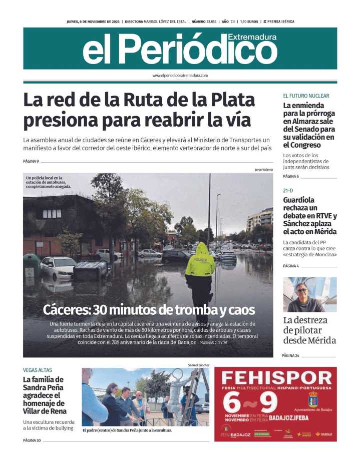 Consulta la portada correspondiente al día 6 de noviembre de 2025