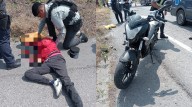 Resulta fracturado un motociclista tras accidentarse en la México