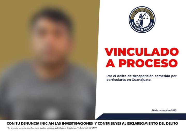 RECLUSO ES VINCULADO A PROCESO POR DESAPARICIÓN DE PERSONAS EN GUANAJUATO CAPITAL