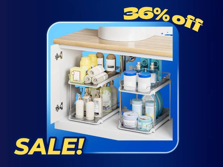 This under-sink organizer will instantly declutter and triple your storage space — now it’s 36% off