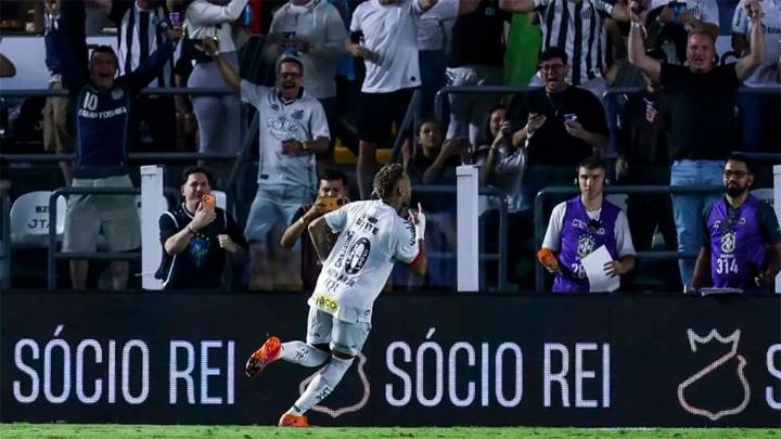 Neymar jugó lesionado, metió un gol y dio una asistencia para que Santos sueñe con la permanencia