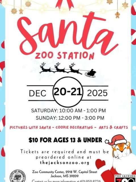 Jackson Zoo Announces ‘Santa Zoo Station’ Holiday Event; Tickets On Sale Now