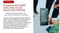Cataluña envía a los móviles un EsAlert ante posibles lluvias torrenciales