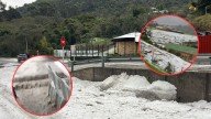 Fuerte aguacero en La Calera, video con sonido ambiente enseña inundaciones y brutal granizada: “no estamos en Europa”