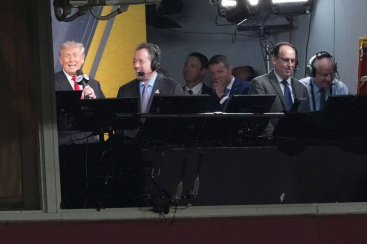 Trump does play-by-play in the broadcast booth of Commanders game