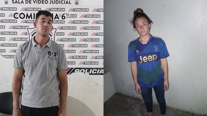 Detienen a una pareja por arrebatar un celular en Rawson