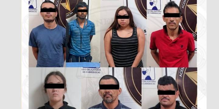 Fiscalía de Sonora detiene a siete sujetos por colocar narcomantas en Ciudad Obregón