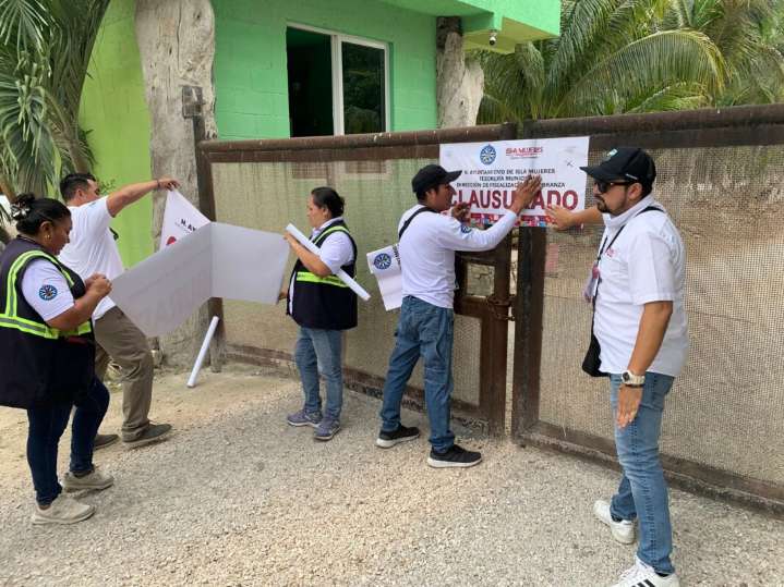 Clausuran banco de materiales por afectaciones al medio ambiente en la Zona Continental de Isla Mujeres