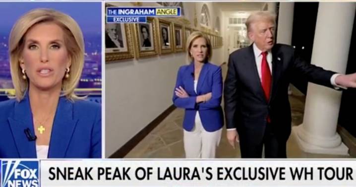 Fox News Host Laura Ingraham Trolls Trump to His Face Over White House Gold