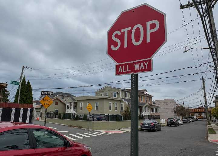 Unofficial sign replaced with official all-way stop at this Staten Island intersection