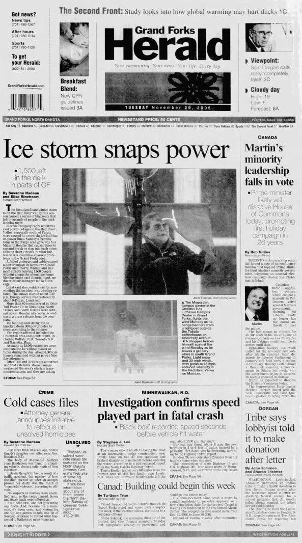 Today in History: November 29, 2005 - Ice storm snaps power
