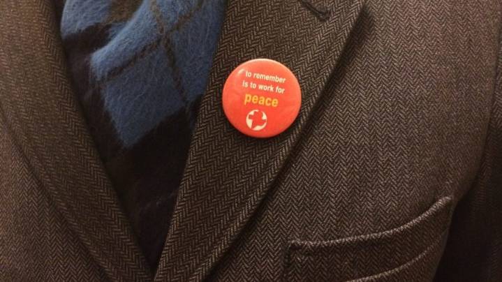 Local Boy Wears MCC Peace Button to Pick Up Mennonite Girls