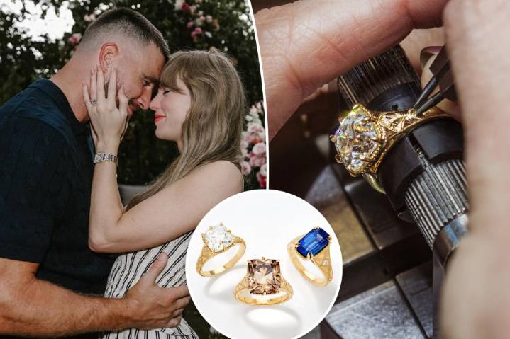 Taylor Swift’s engagement ring designer Kindred Lubeck of Artifex is auctioning off three rings at Sotheby’s that could fetch a quarter