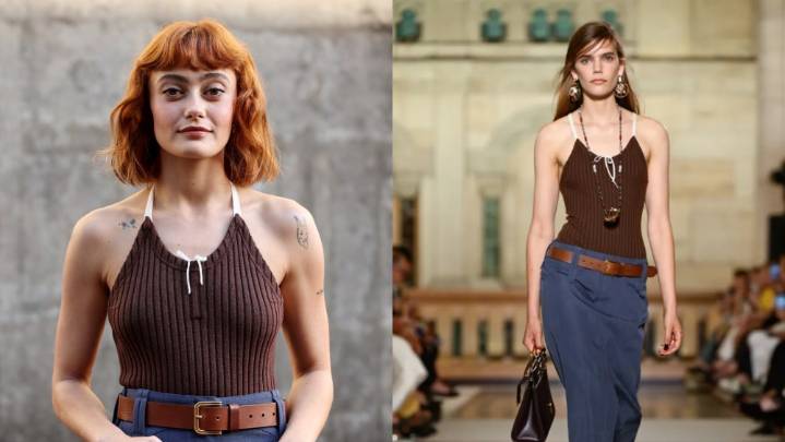 Ella Purnell Channels Spring in Tory Burch for 'Fallout' Promo Tour