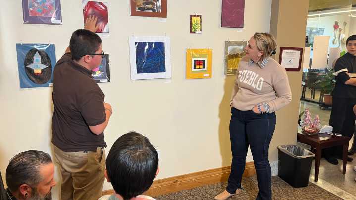Pueblo students get art featured in Mayor's Office installation