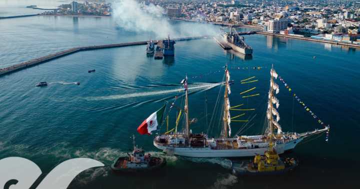 Buque Escuela Cuauhtémoc regresa a Veracruz tras accidente de Nueva York