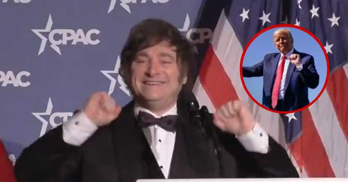 Javier Milei baila al ritmo de "YMCA" emulando estilo de Donald Trump durante conferencia empresarial