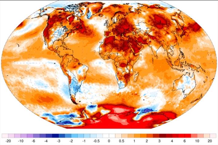 Cambio climático: afirman que 2025 será el segundo o tercer año más caluroso de la historia