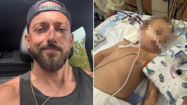 Dad charged with torture over hike that left two children fighting for life