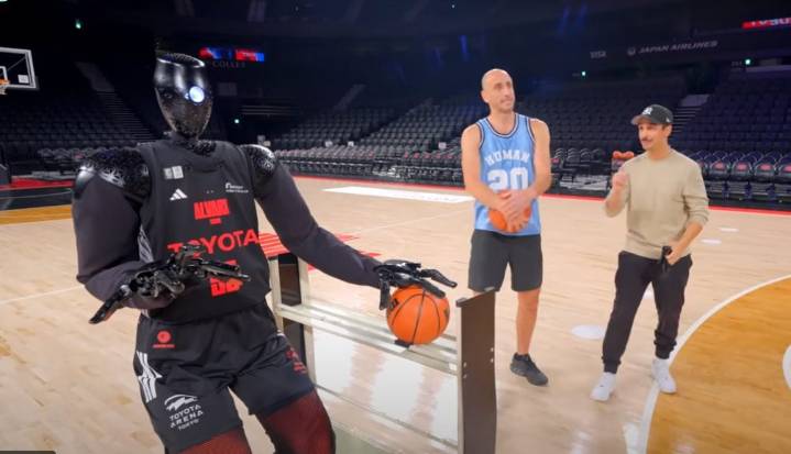 “Manu” Ginóbili vs. un robot: el bahiense, presente en el mega experimento tecnológico de MrBeast