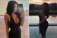 Kylie Jenner celebrated Thankgiving in plunging Dolce & Gabbana dress