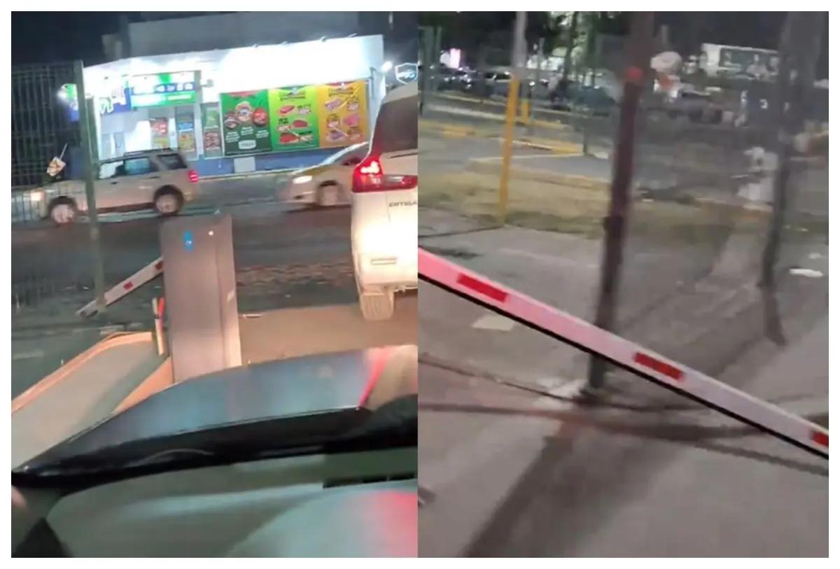 Rompen pluma del estacionamiento de la Macroplaza en Puerto Vallarta; usuarios señalan fallas y caos vial