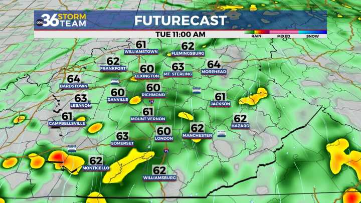 Rain chances return heading into Tuesday