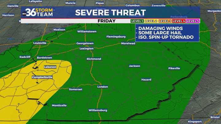 Rain chances ramp up along with more wind on Friday