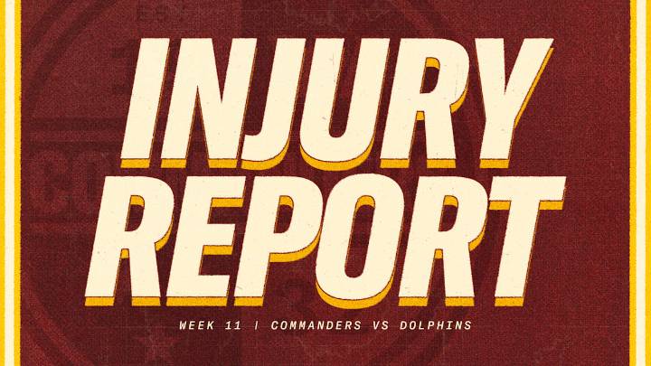 Commanders vs. Dolphins Week 11 injury report
