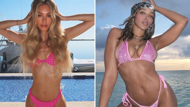 Corinne Olympios vs. Tinashe Who'd You Rather?! (Pink Bikini Babes Edition)