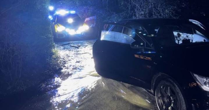 Storm Claudia helps end police chase after driver's unwise decision