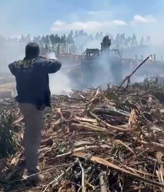 Cuarto atentado en tres días en La Araucanía: Queman siete máquinas forestales