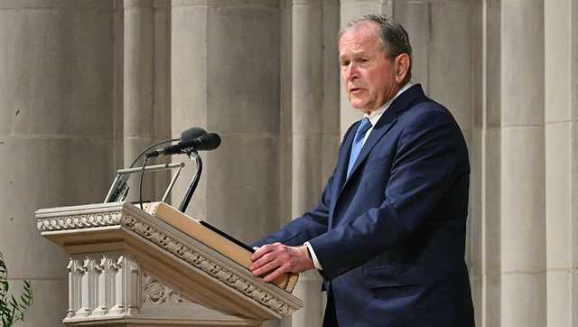 George W. Bush praises Dick Cheney as 'solid and rare and reliable' at funeral service