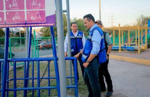 Supervisa Bonilla mantenimiento de los parques Aventura y El Palomar