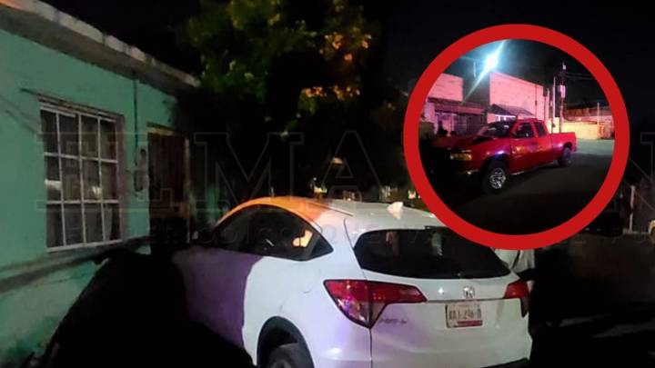 Camionetas chocan brutalmente en Nuevo Laredo; una se metió a una casa