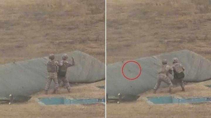 Soldado lanza mal granada y casi provoca explosión mortal en el entrenamiento