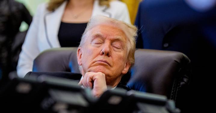 Every Angle of President Trump, 79, Falling Asleep During Press Conference