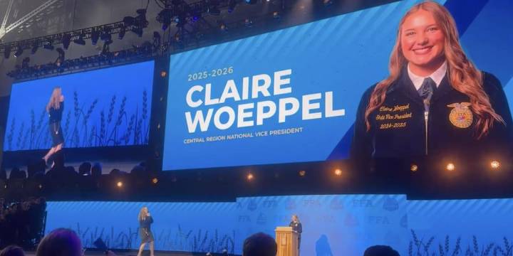 Nebraska’s Claire Woeppel elected National FFA Central Region Vice President