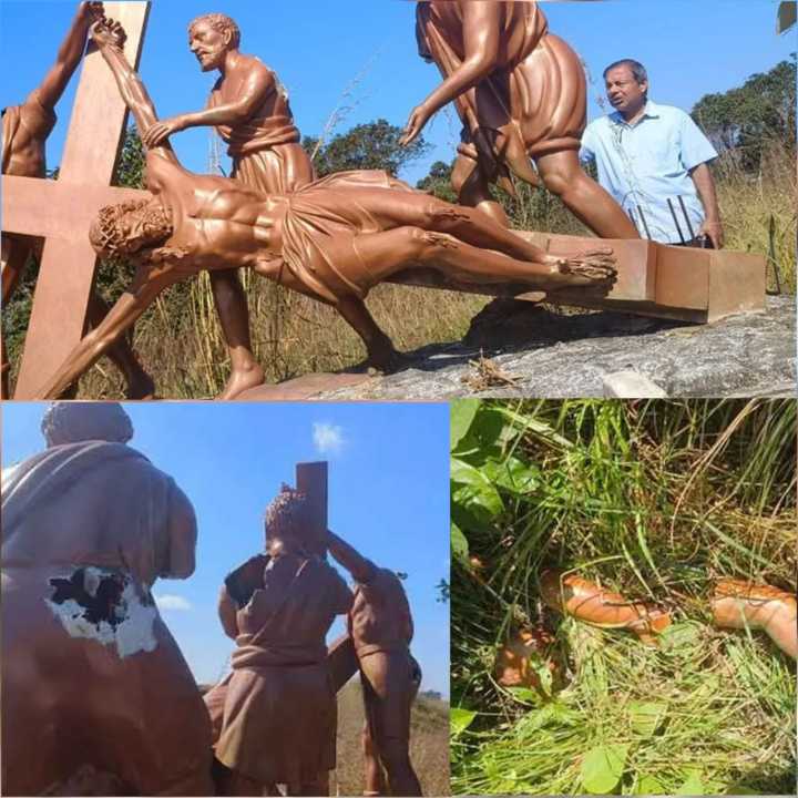 Eleventh station of cross desecrated in Amlarem