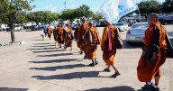 Buddhist monks resume 2,300-mile walk for peace after accident near Houston
