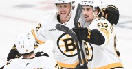 Bruins’ Charlie McAvoy hit in the mouth by a slap shot, exits game against Canadiens