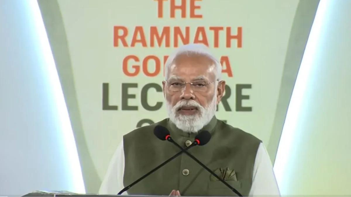 India is an ‘emerging model,’ not just a market: PM Modi at Ramnath Goenka Lecture