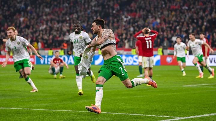 Ireland's Parrott hails Hungary win as best night of his life