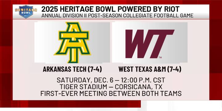 West Texas A&M selected for Heritage Bowl against Arkansas Tech