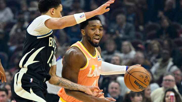 Cavs guard Donovan Mitchell talks after win over Bucks