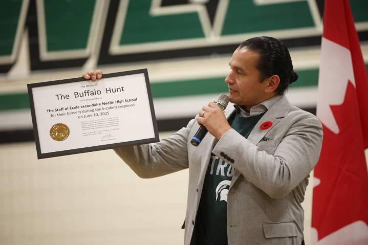 Order of the Buffalo Hunt awarded to Brandon school staff for response to sword attack