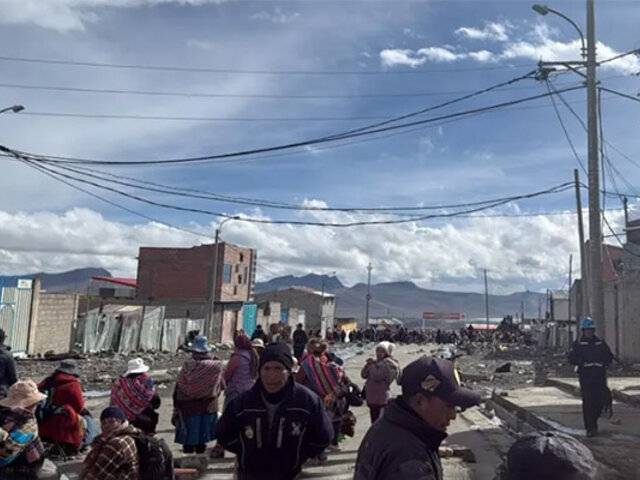 Puno: un muerto y un herido grave deja enfrentamiento durante protesta de trabajadores mineros