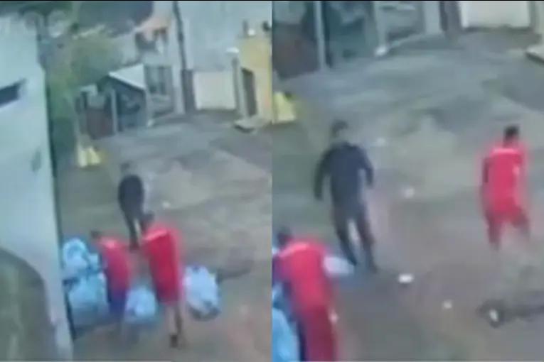 Un preso escapó corriendo mientras sacaba la basura y la fuga quedó grabada